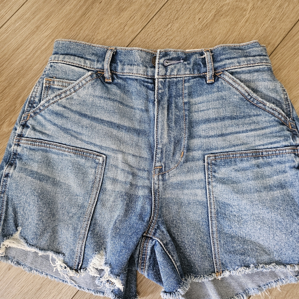 American Eagle Outfitters Faded Blue Denim Cutoff Shorts